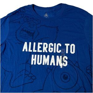 Disney Monsters Inc T Shirt Womens M Blue Graphic Sulley Mike